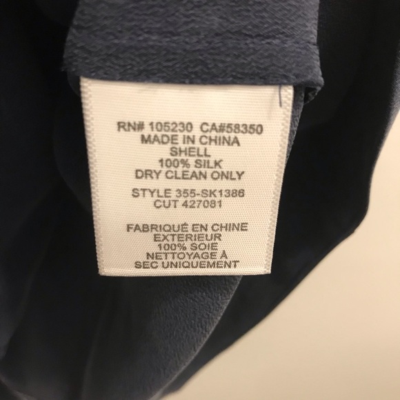 Joie Wendolyn Silk Skirt small blue button down drawstring - Picture 9 of 10